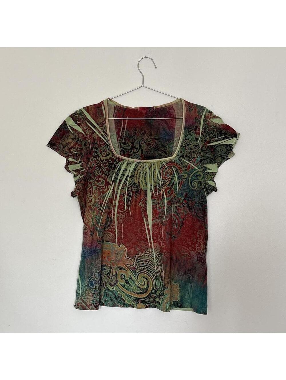 Dressbarn Women's Multi and Green Blous